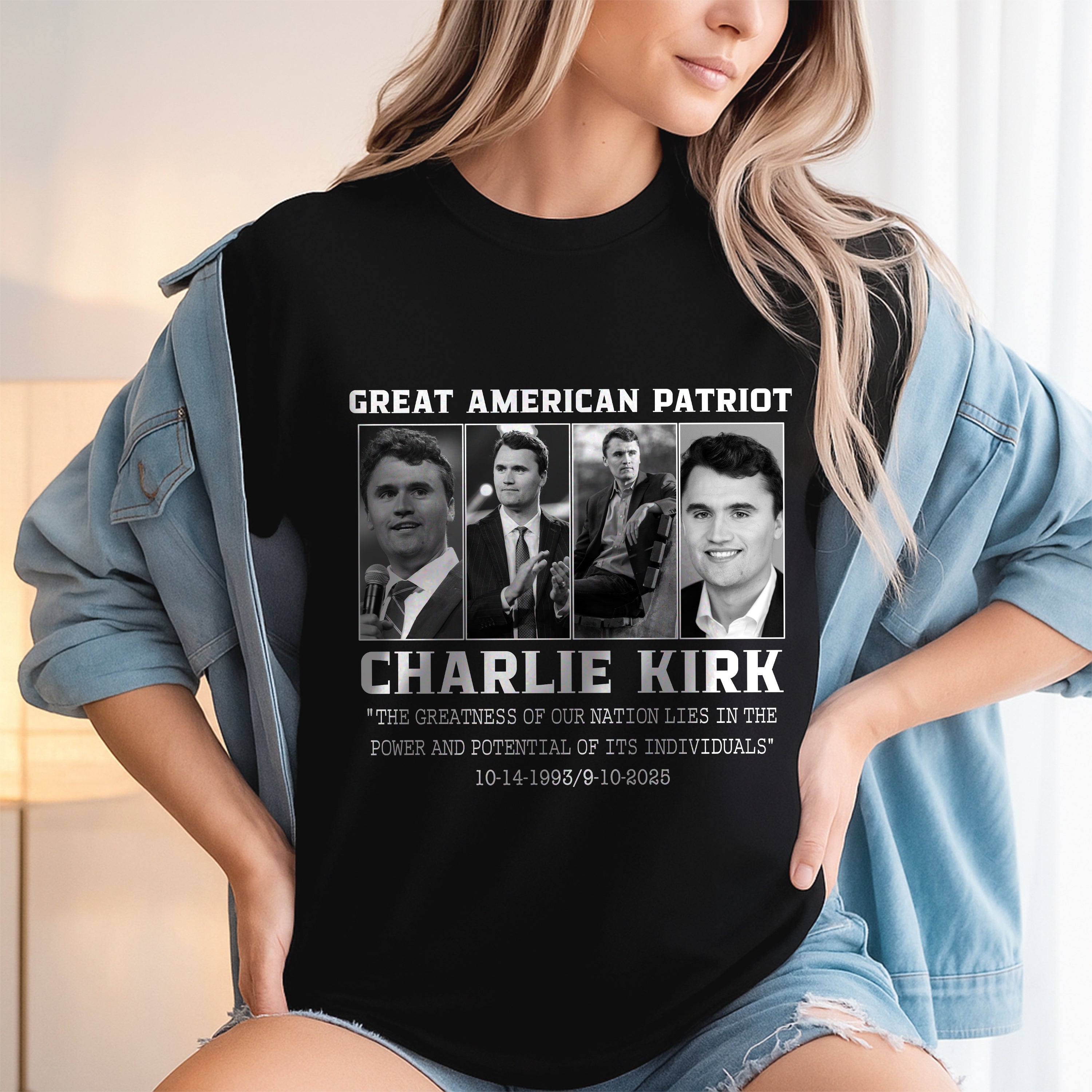 Prayers Up for Charlie Kirk Great America Patriot Memorial Dark Shirt Gift for Charlie Kirk Supporters