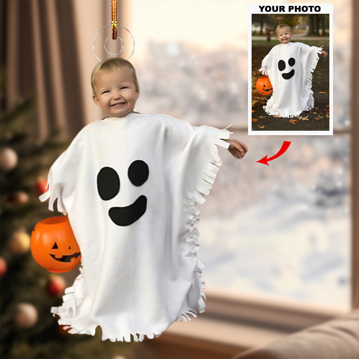 Precious Moments Personalized Photo Mica Ornament Christmas Gift For Grandma Grandpa