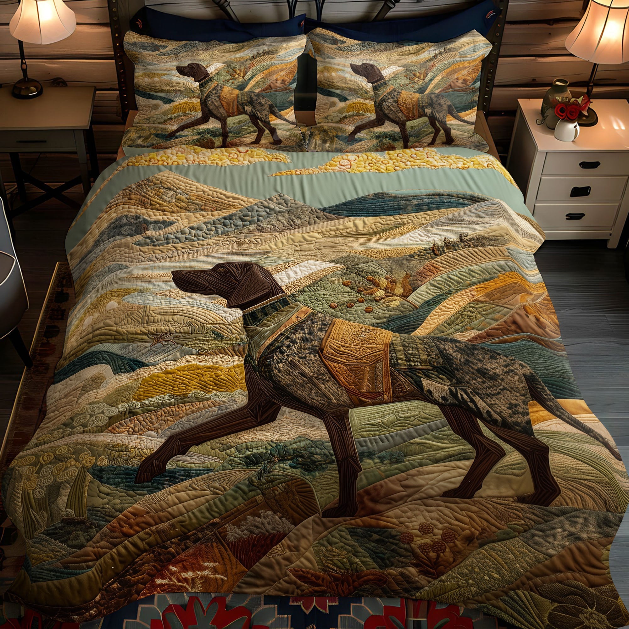 Precision Tracker Quilted Bedding Set Bedroom Decorations Gift For German Shepherd Lover