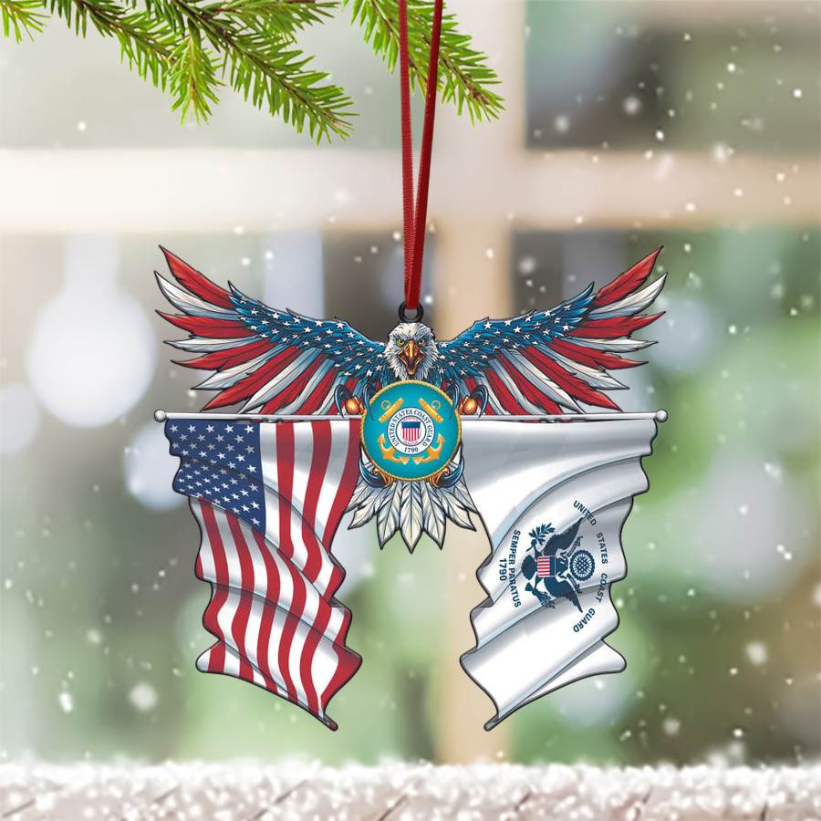Premium Eagle US Veteran Ornament Christmas Military Pride Unique Gifts For Him