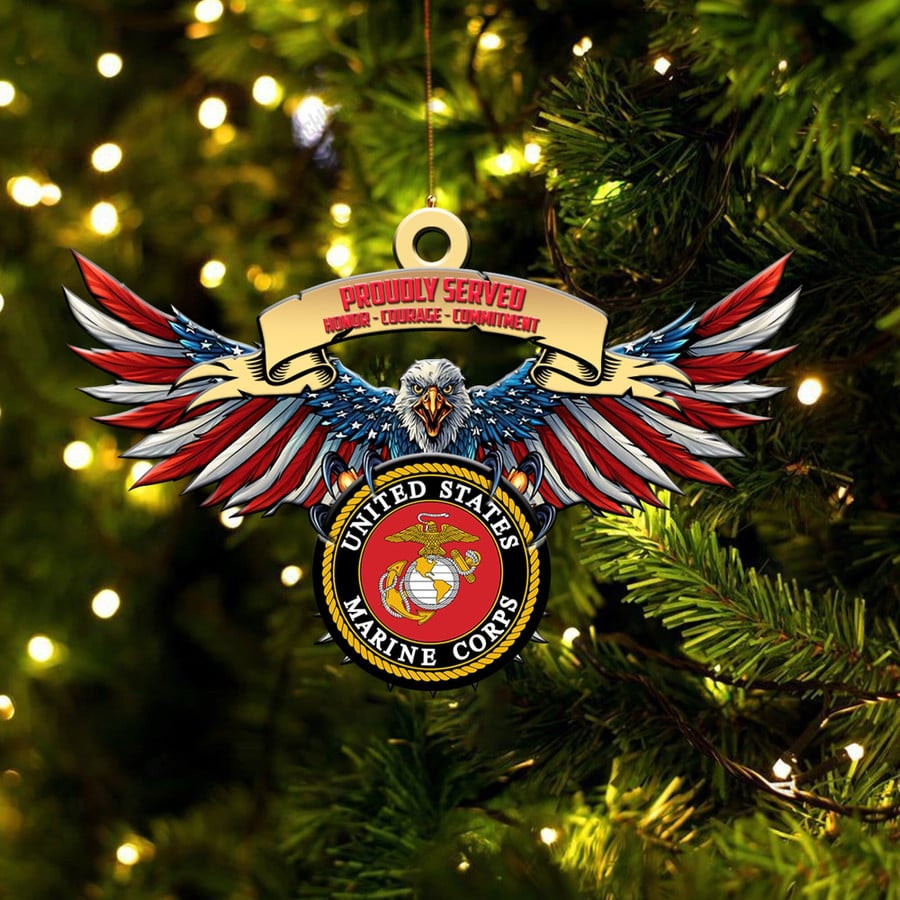 Premium Eagle US Veteran Ornament Honor Veterans Tree Decorations Great Gifts For Veterans