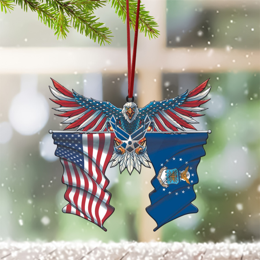 Premium Eagle Us Veteran Ornament Honor Veterans Tree Decorations Military Gift Items