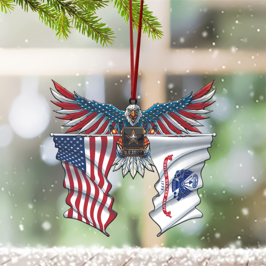 Premium Eagle US Veteran Ornament US Veteran Tree Decorations Proud Military Gift