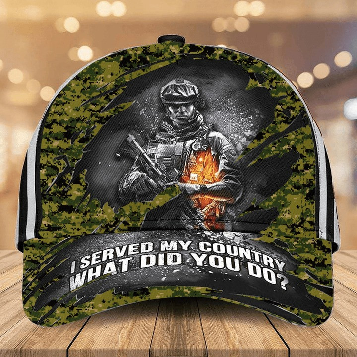Premium I Served My Country Coast Guard Cap Camo Best Gifts For Husband and Dad On Veterans Day