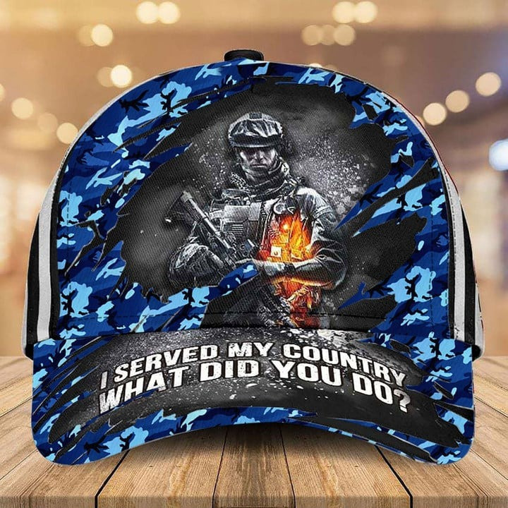 Premium I Served My Country Navy Cap Camo Best Gifts For Husband and Dad On Veterans Day