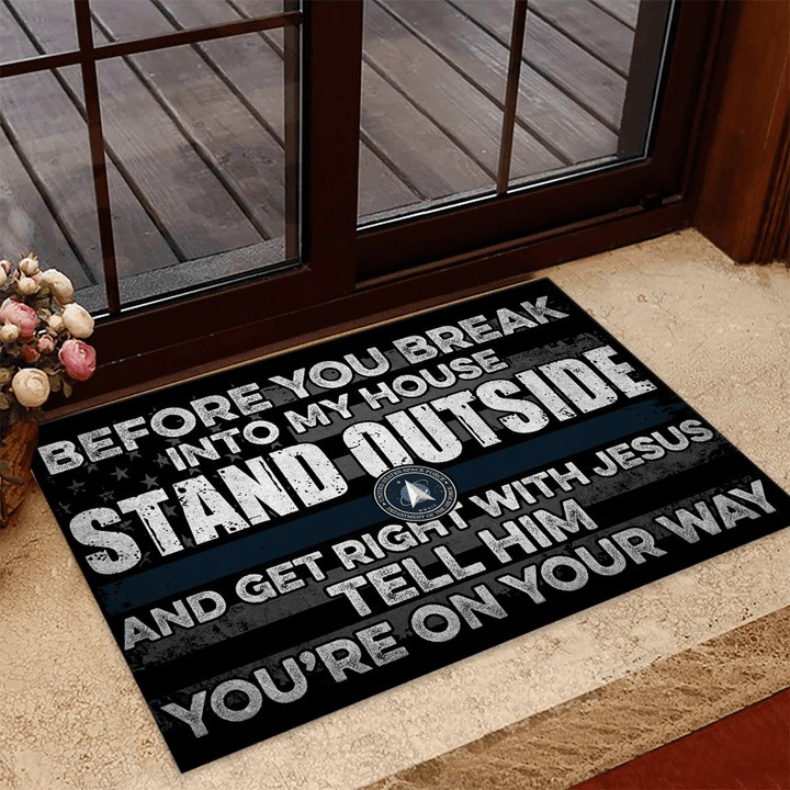 Premium Unique US Space Force Doormat Gift for Dad and Husband on Veterans Day