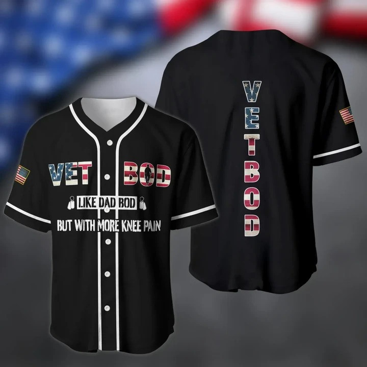 Premium Unique Veteran Baseball Jersey Ultra Soft and Comfort Perfect Gift For Dad and Husband on Veterans Day