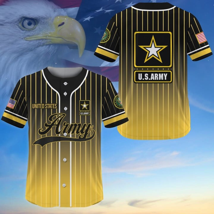 Premium US Veterans Army Baseball Jersey Perfect Gift for Dad and Veteran Heroes