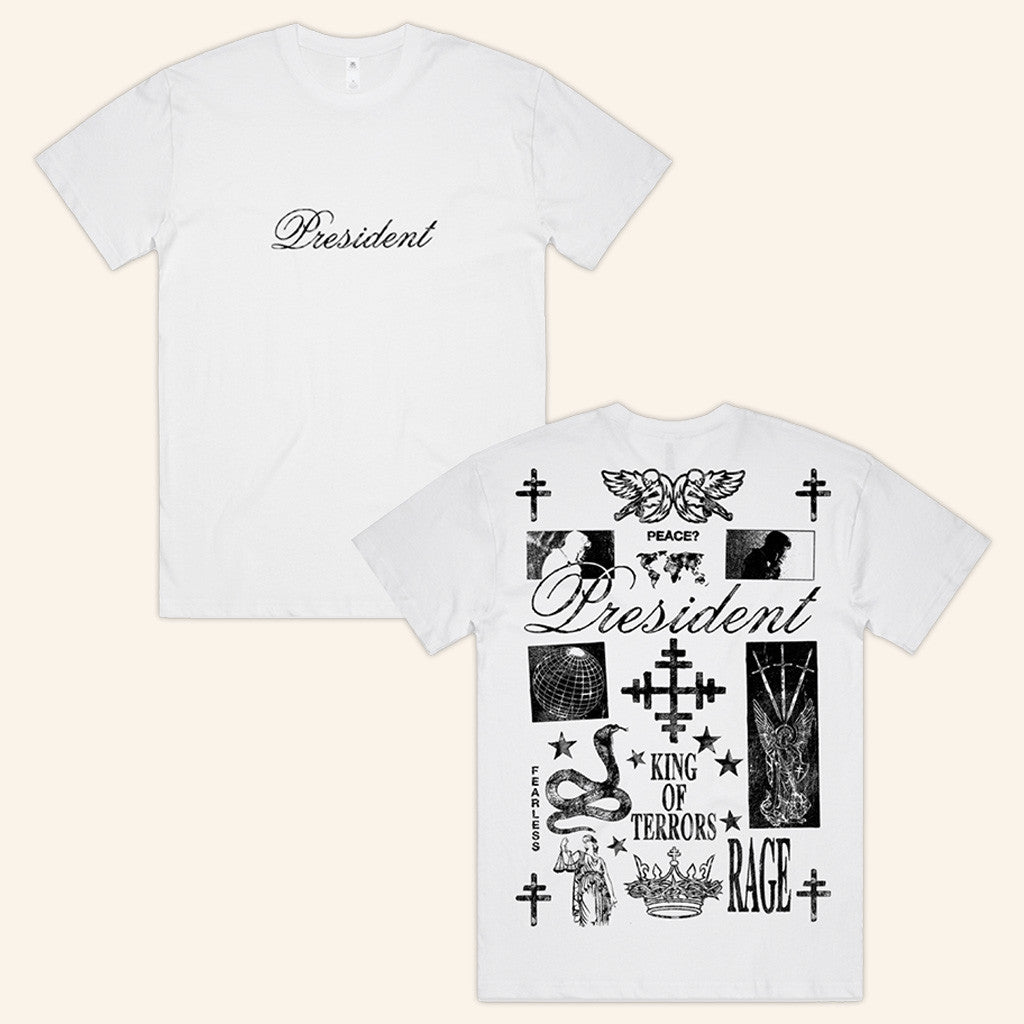 Presidentband Merch King Of Terrors Script White T-Shirt Gifts For Friends Presidentband Merch King Of Terrors Script White T-Shirt Gifts For Friends