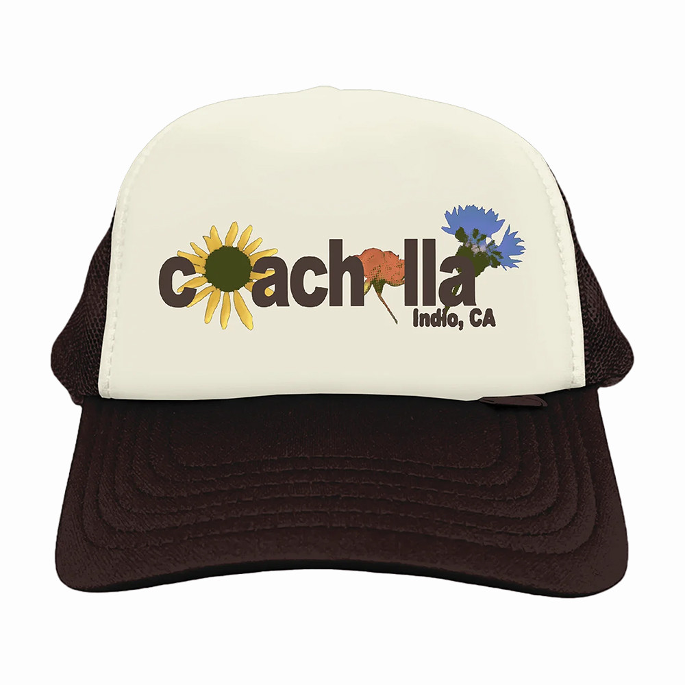 Pressed Flowers Coachella Music Festival 2026 Trucker Hat Coachella 2926 Merch Best Gift Ideas