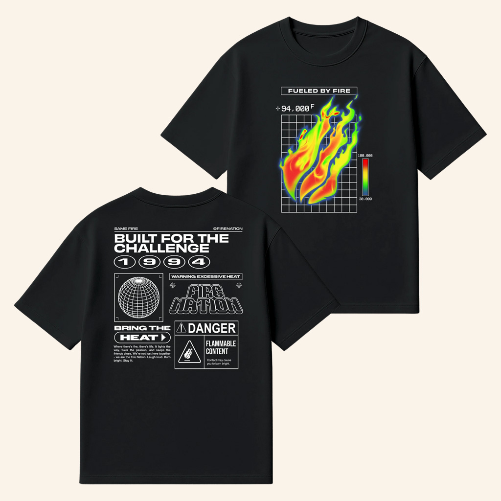 Prestonplayz Fire Merch Thermal Flame T-Shirt Fueled By Fire Shirt Best Gifts For Him