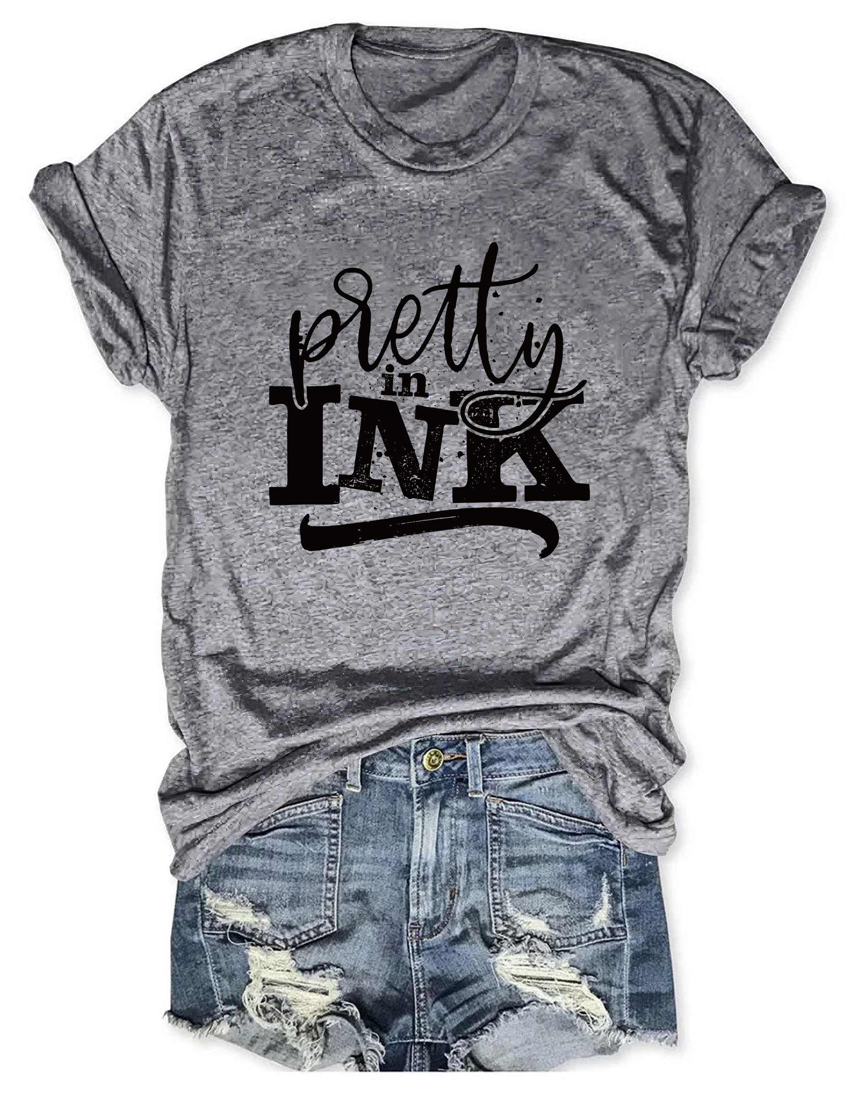 Pretty In Ink T-Shirt Trendy Fashion Meme Clothes Unique Gifts For Girlfriend