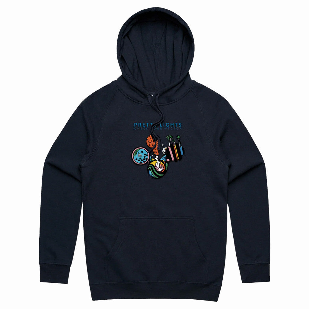 Pretty Lights Merch Check Your Vector Hoodie Navy Gifts For Friends Pretty Lights Merch Check Your Vector Hoodie Navy Gifts For Friends
