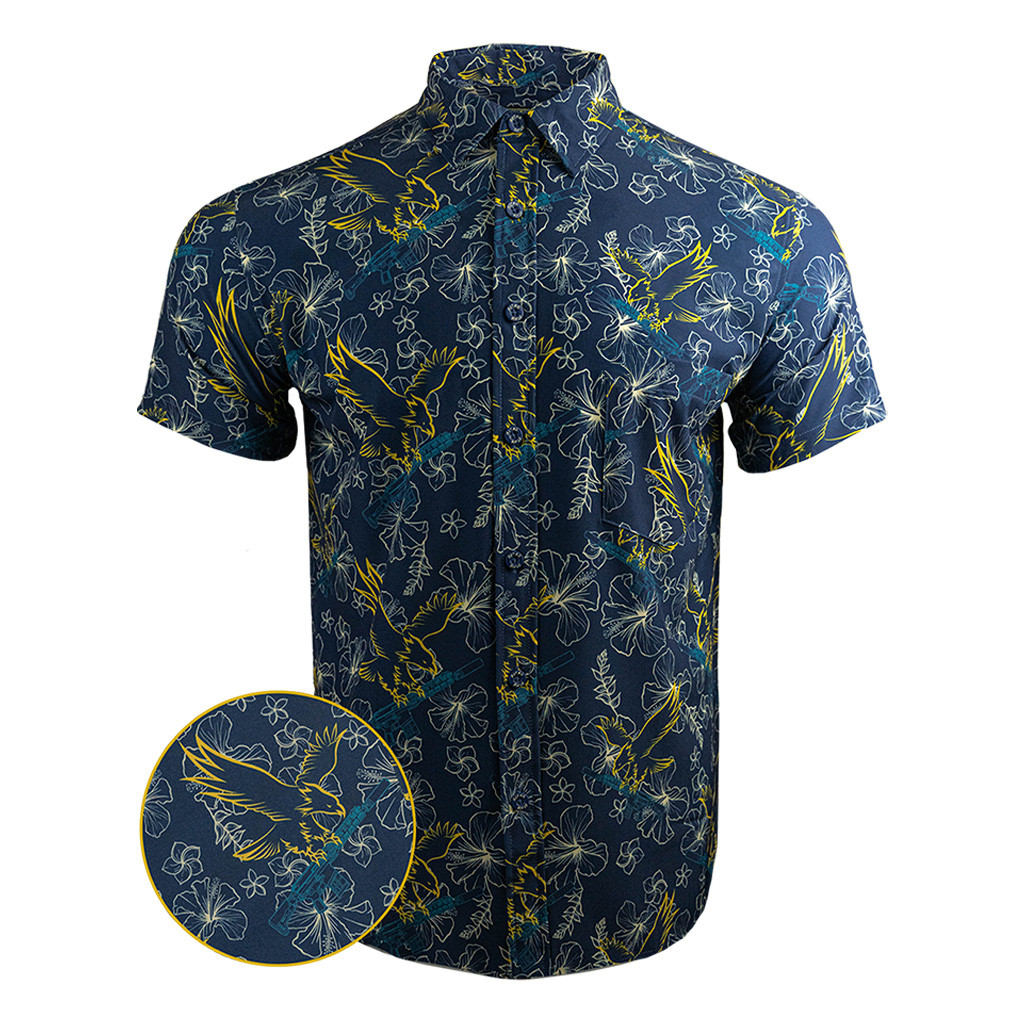 Prey Anniversary Navy Button Down Shirt Tactical Shirt Hawaii Style Great Gifts For Him Prey Anniversary Navy Button Down Shirt Tactical Shirt Hawaii Style Great Gifts For Him