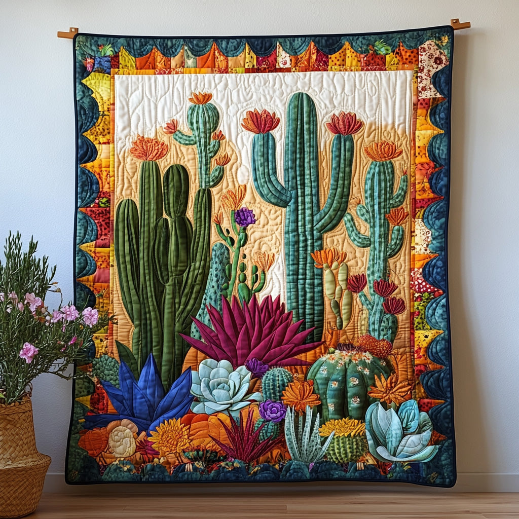 Prickly Perfection Quilted Blanket Cute Blankets For Adults