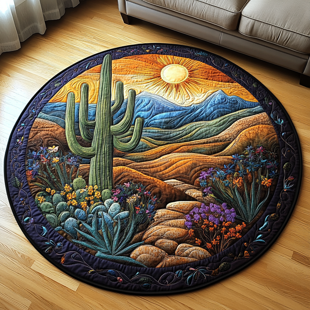 Prickly Quilted Round Mat Foyer Decor Ideas Succulent Gift Ideas