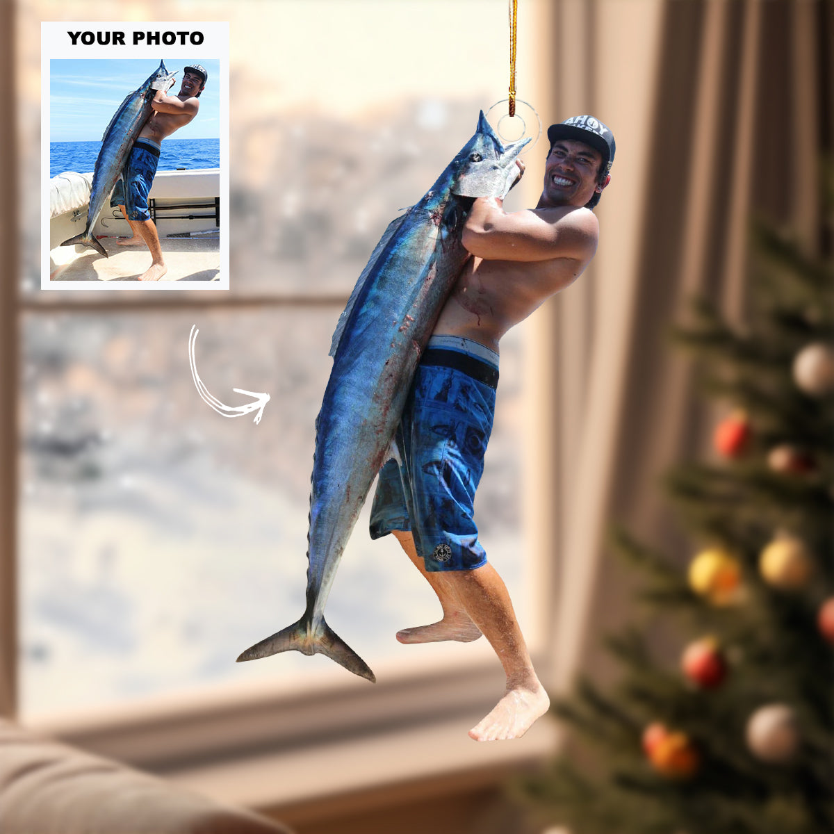 Pride Pose Personalized Photo Mica Ornament Customized Your Photo Ornament Christmas