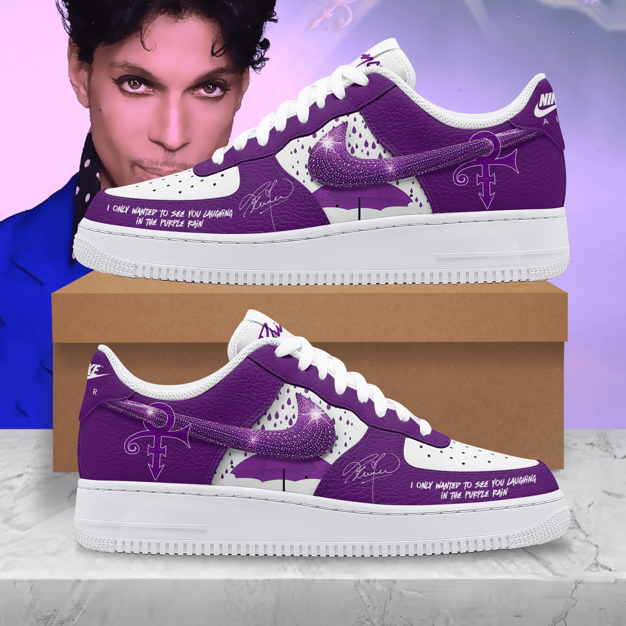 Prince Air Force Shoes Sneakers I Only Wanted To See You Laughing Prince Gifts For Fans