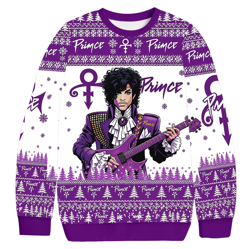 Prince Purple Rain Christmas Ugly Sweatshirt Christmas Gift For Friends