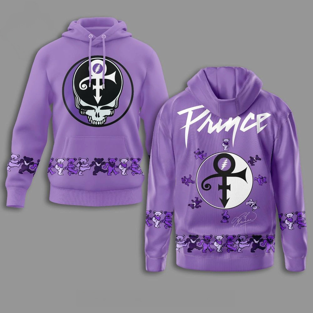 Prince x Grateful Dead Hoodie Fan Merch Birthday Present For Husband Prince x Grateful Dead Hoodie Fan Merch Birthday Present For Husband