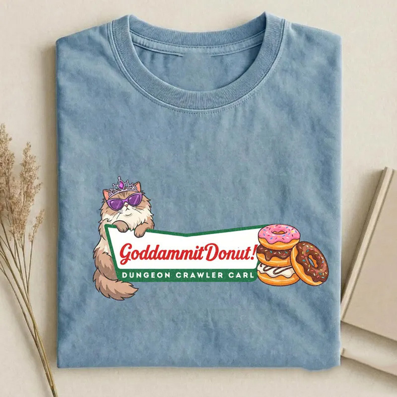 Princess Cat With Donuts T-Shirt Dungeon Crawler Carl Apparel Gifts For Her