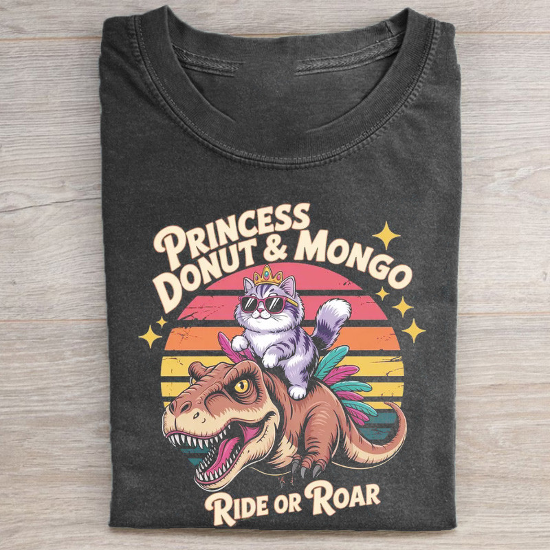Princess Donut And Mongo T Shirt Ride Or Roar Merch Gifts For Boyfriend