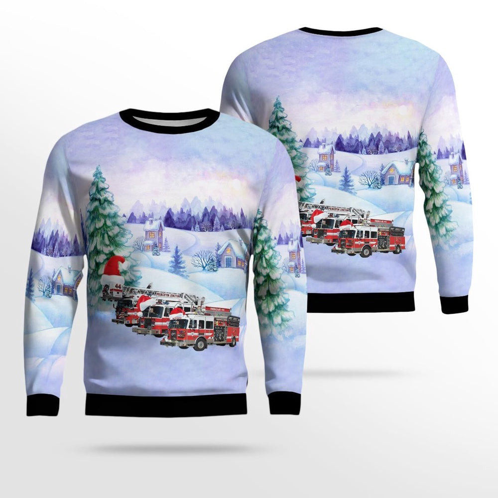Princeton Junction New Jersey Princeton Junction Fire Company West Windsor Christmas Ugly Sweater Unisex Christmas Gift