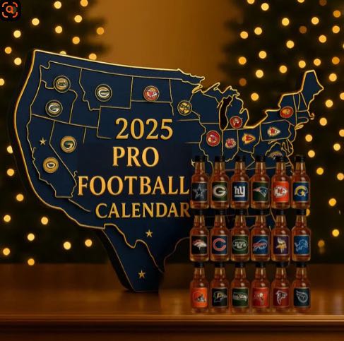 Pro Football And Beer Ornament Advent Calendar Christmas Countdown Calendar Football Fan Gifts