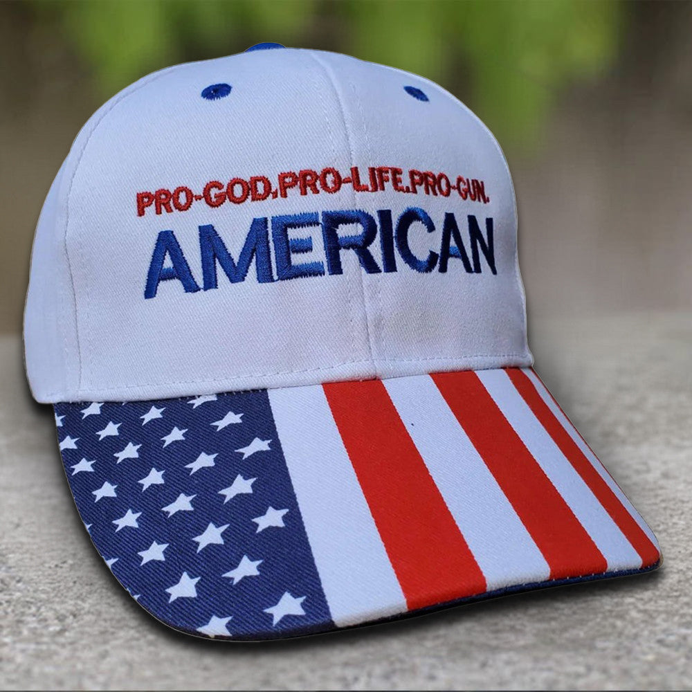 Pro God Pro Life Pro Gun American Embroidered Hat Patriotic Hat Gifts For Gun Lovers Pro God Pro Life Pro Gun American Embroidered Hat Patriotic Hat Gifts For Gun Lovers
