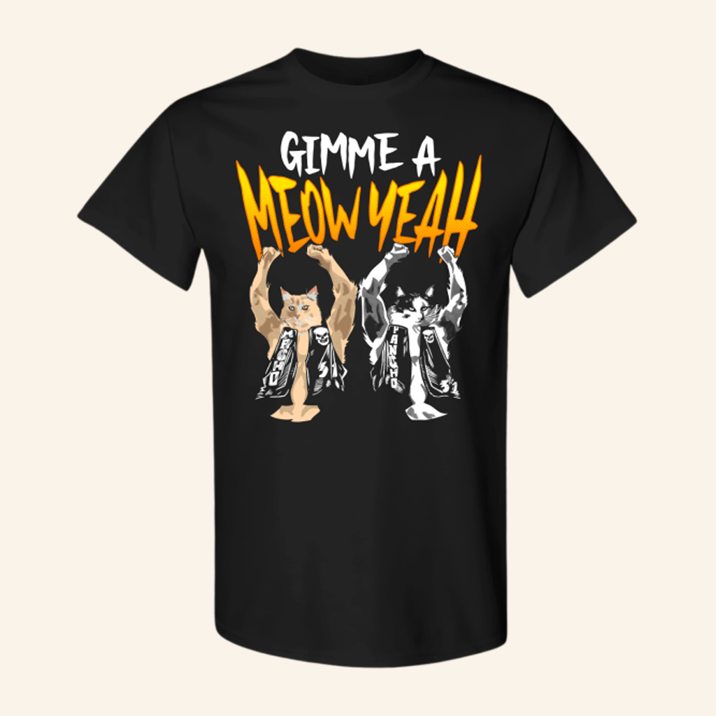 Pro Wrestling Tees Merch Gimme A Meow Yeah Shirt Funny Gifts For Friends