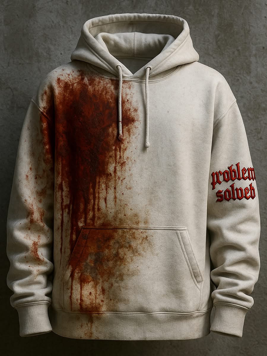Problem Solved Hoodie Horror Scary Bloody Hoodie Halloween Gifts For Friends Problem Solved Hoodie Horror Scary Bloody Hoodie Halloween Gifts For Friends