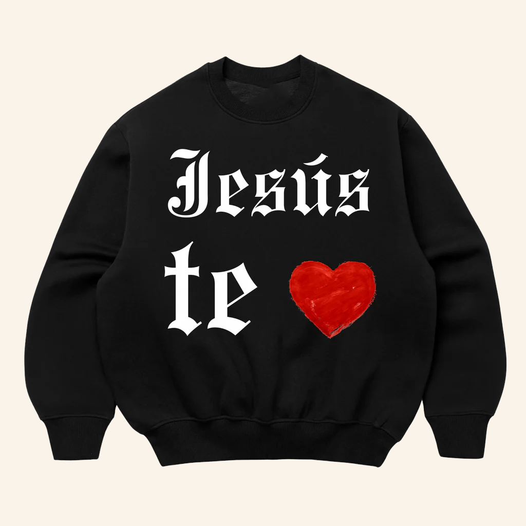 Proclai Merch Jesus Te Ama Black Sweatshirt Christmas Gifts For Christian Proclai Merch Jesus Te Ama Black Sweatshirt Christmas Gifts For Christian