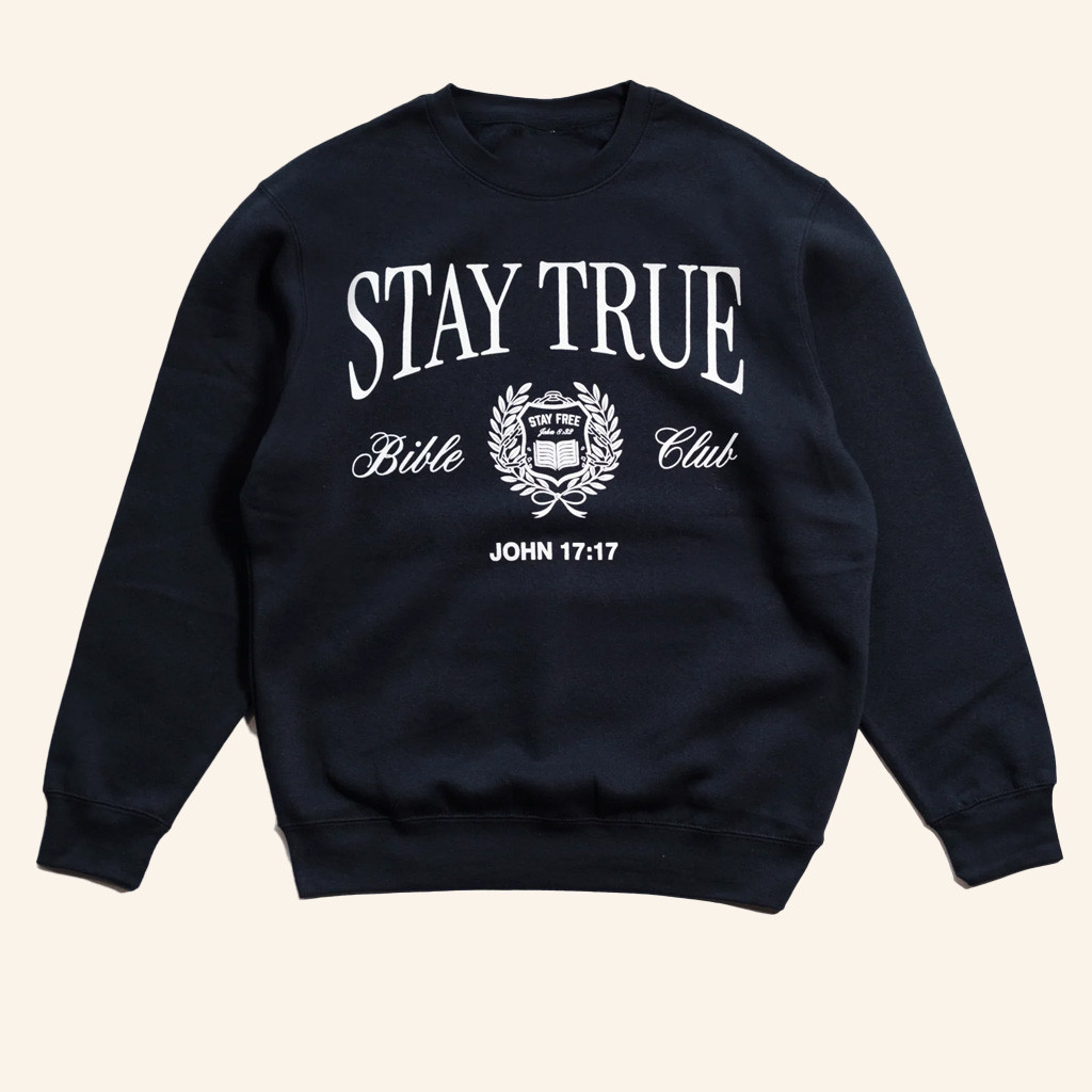 Proclamation Coalition Merch Stay True X Bible Club Crewneck Sweatshirt Gifts For Dad Proclamation Coalition Merch Stay True X Bible Club Crewneck Sweatshirt Gifts For Dad