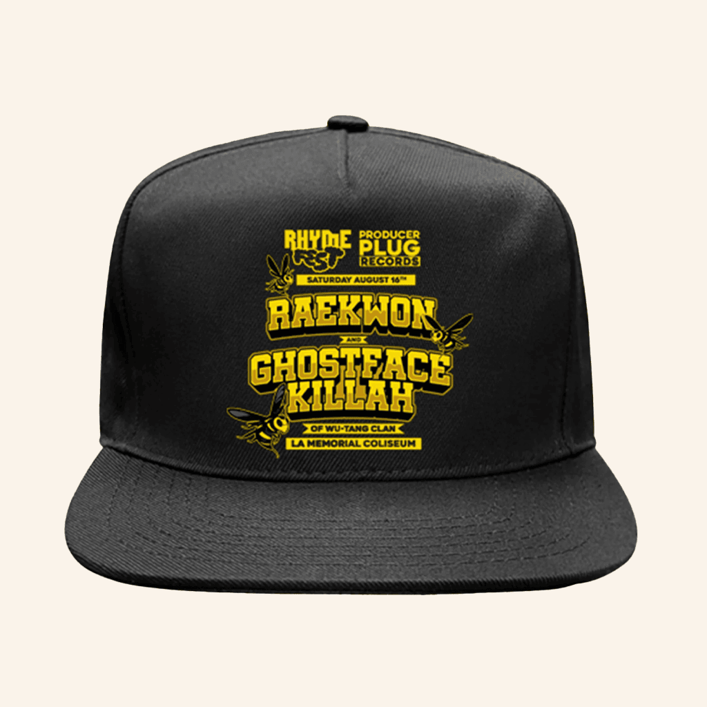 Producerpluguni Merch Raekwon X Ghostface Killah Rhyme Fest 2025 Snapback Hat Producerpluguni Merch Raekwon X Ghostface Killah Rhyme Fest 2025 Snapback Hat