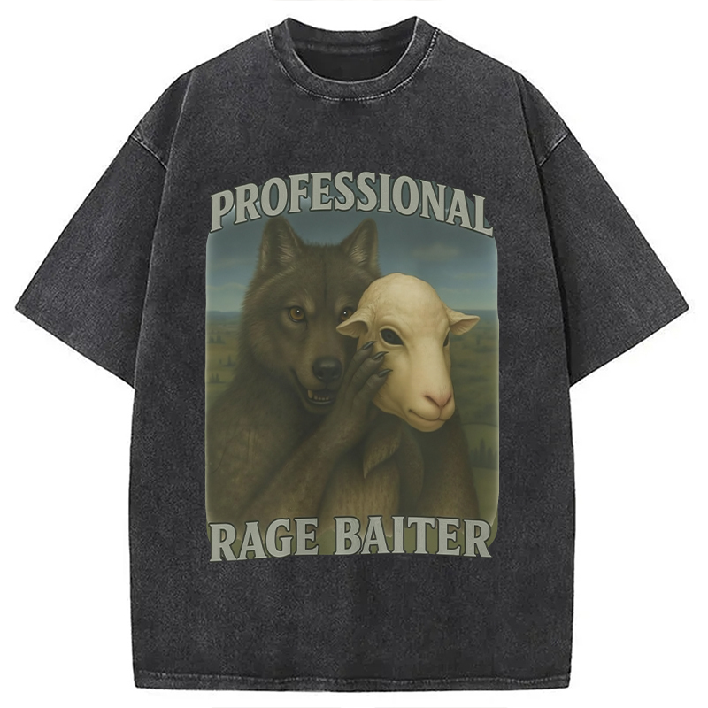 Professional Rage Baiter Funny Washed T-Shirt Cool Urban Street Style Shirt Gifts For Brother Professional Rage Baiter Funny Washed T-Shirt Cool Urban Street Style Shirt Gifts For Brother