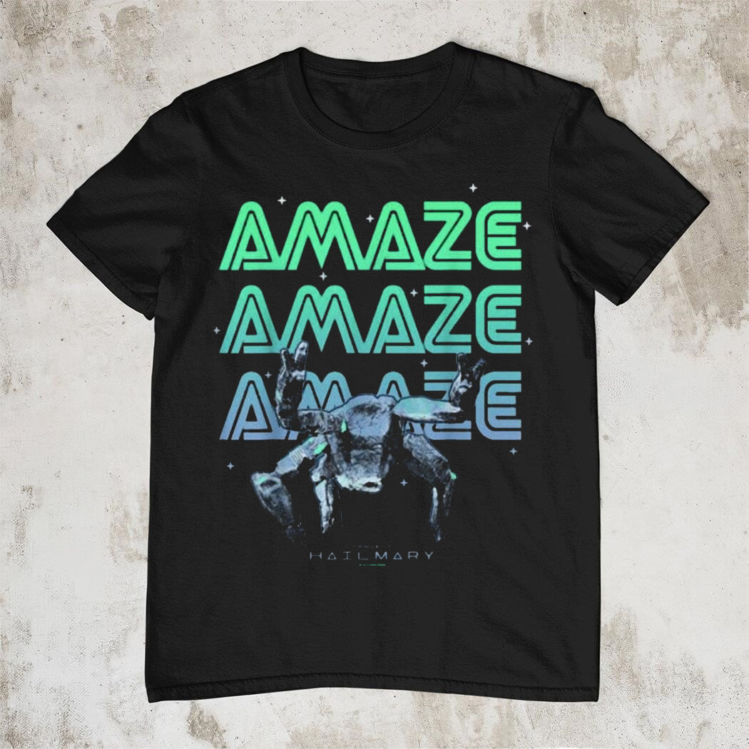 Project Hail Mary Rocky Amaze Neon T-Shirt Alien Fan Gear Trending Movie Shirt Best Gift For Fans