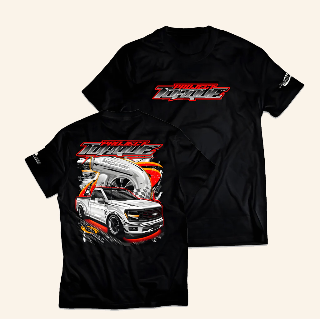 Project Torque Garage Merch Project Torque X Procharger T-Shirt Christmas Gifts For Him