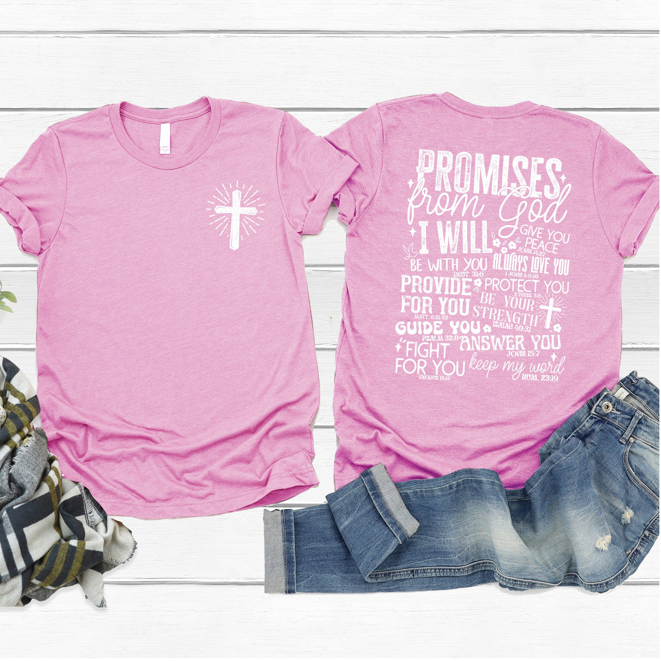 Promises From God Christian Faith Shirt Religious Gifts Inspirational Apparel Tee