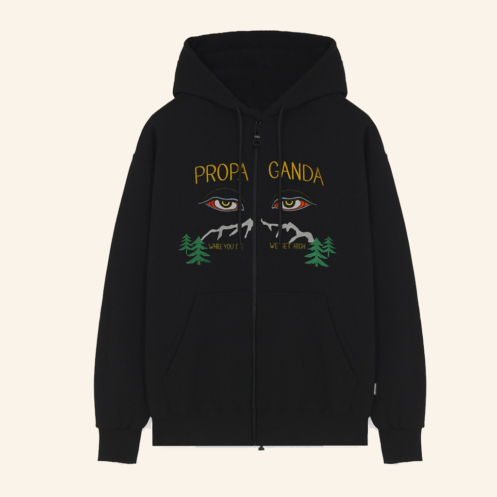 Propaganda Clothing Merch Peak Zip Hoodie Gifts For Brother In Law Propaganda Clothing Merch Peak Zip Hoodie Gifts For Brother In Law