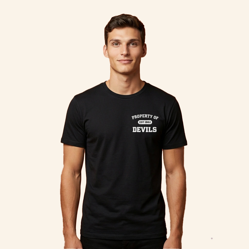 Property Of Devils Est 1982 Shirt Black Gifts Ideas For Boyfriend