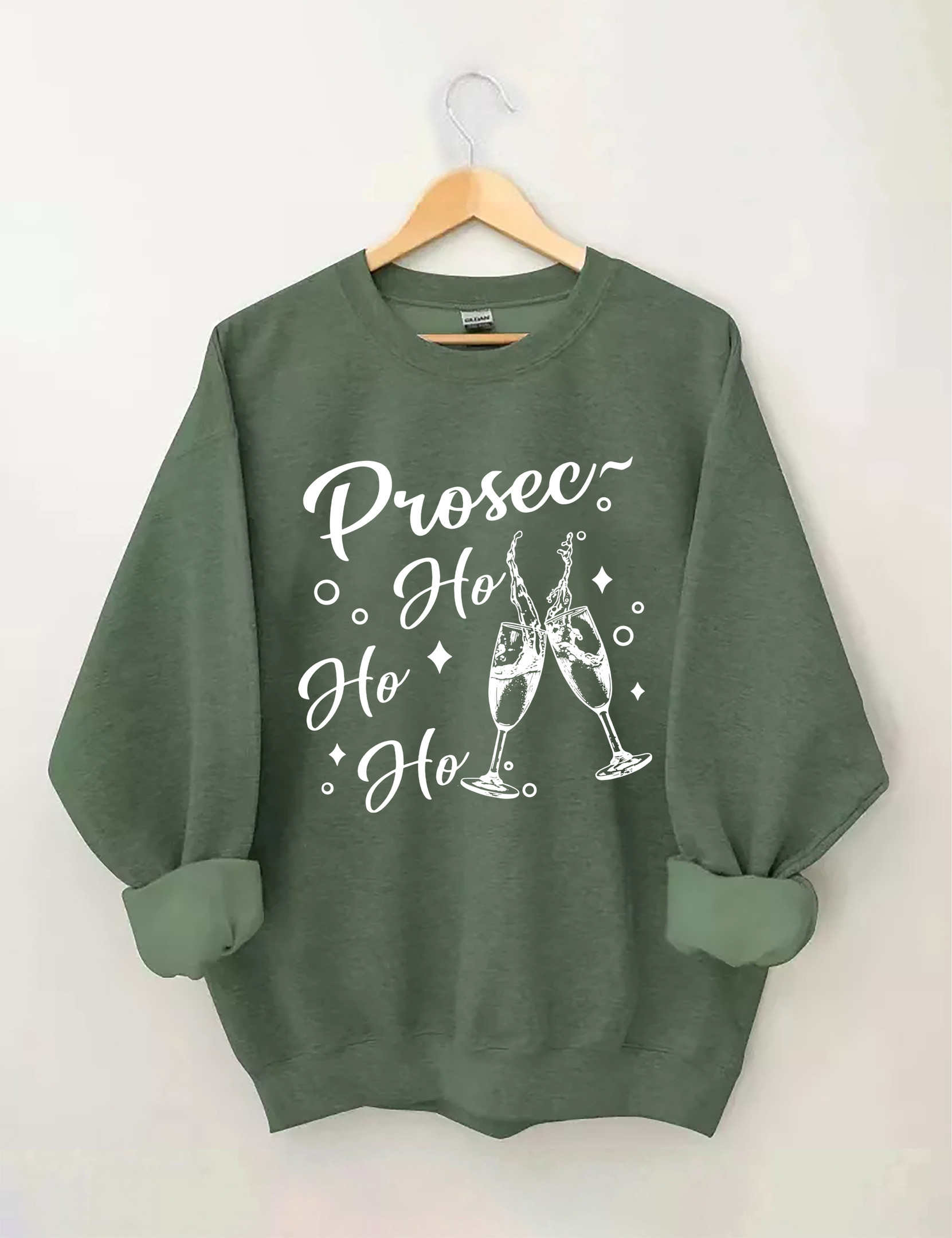 Prosec Ho Ho Ho Sweatshirt Novelty Graphic Sarcastic Sweatshirt Unique Gifts For Women