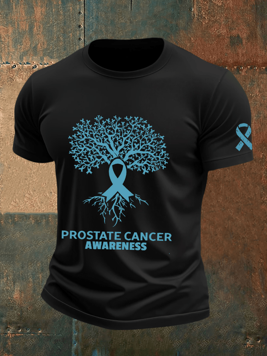 Prostate Cancer Awareness T-Shirt Cancer Awareness Ribbon Tee Cancer Gifts For Him
