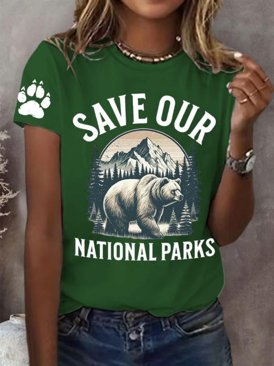 Protect Our National Parks Bear Shirt Vintage T-Shirt Gifts For Nature Lovers