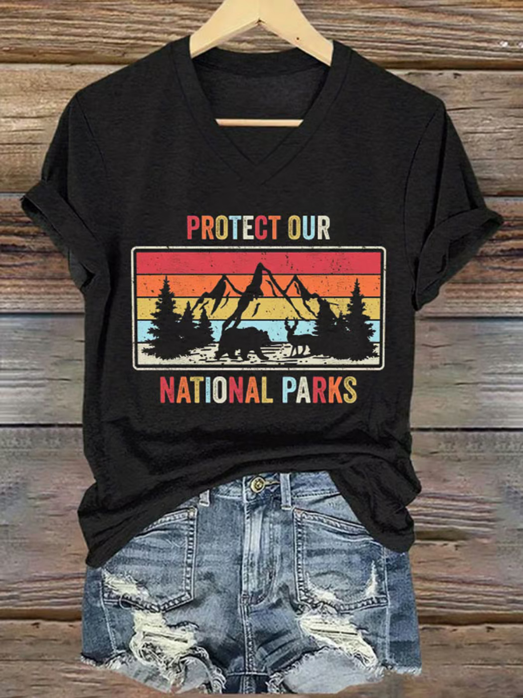 Protect Our National Parks V-neck Shirt Park Ranger Apparel Gifts For Daughter