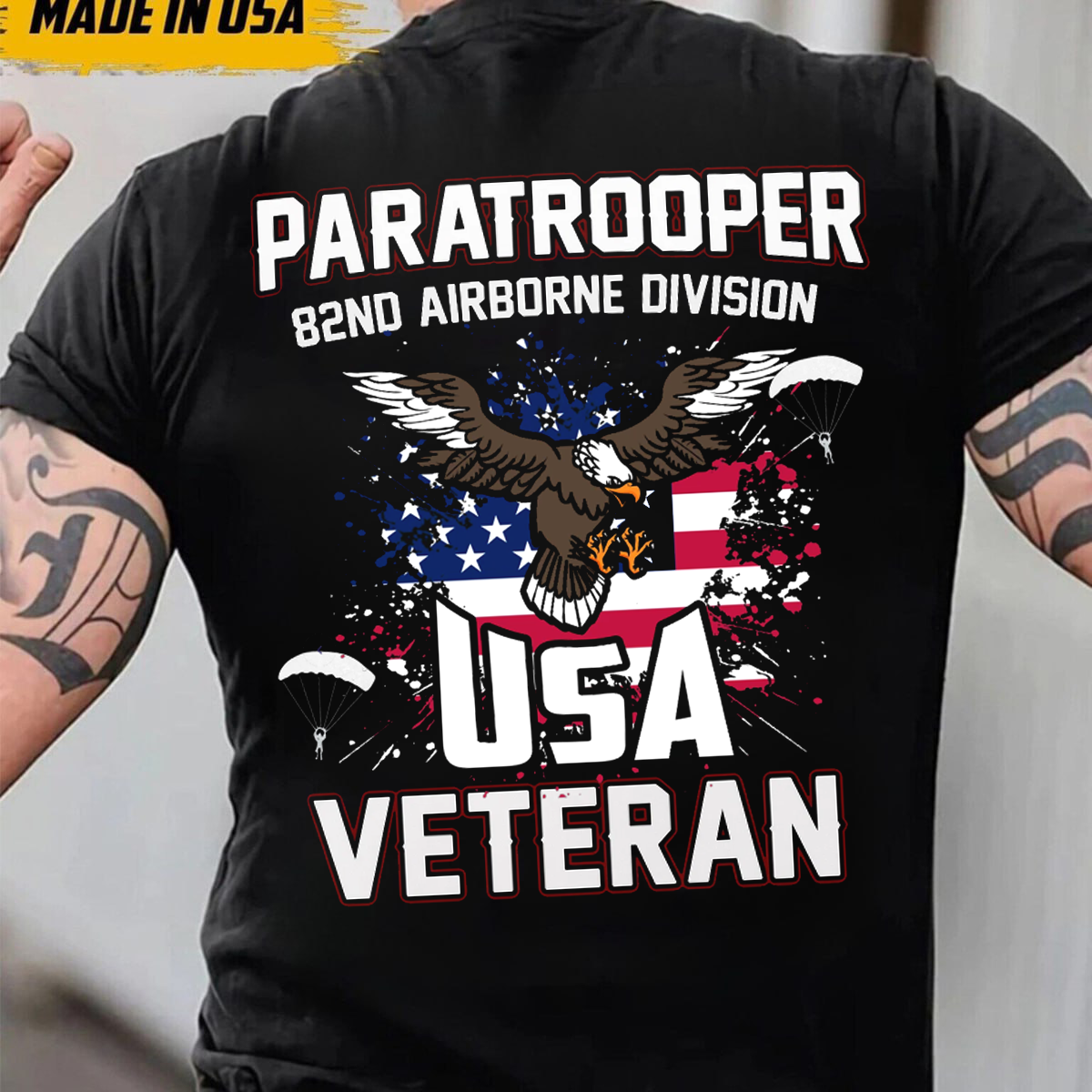 Proud 82nd Airborne Paratrooper T-Shirt Military Patritotic Edition Gift Ideas for Veterans Day