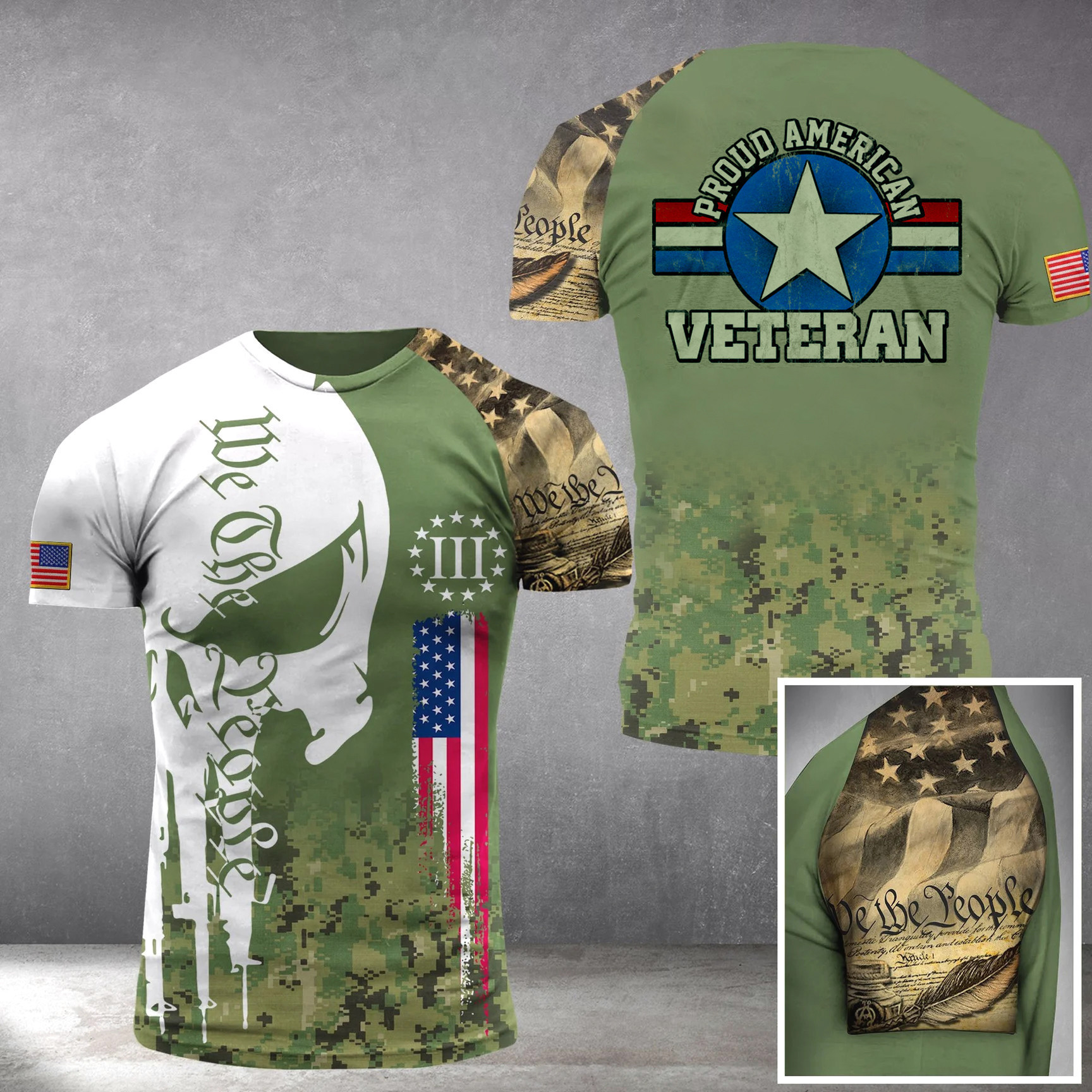 Proud American Veteran Shirt We The People Clothing Gifts For Veteran Dad