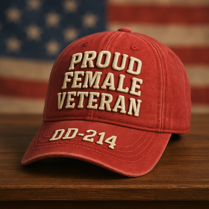 Proud Female Veteran Hat DD 214 Veteran Cap Christmas Gifts For Women Veterans