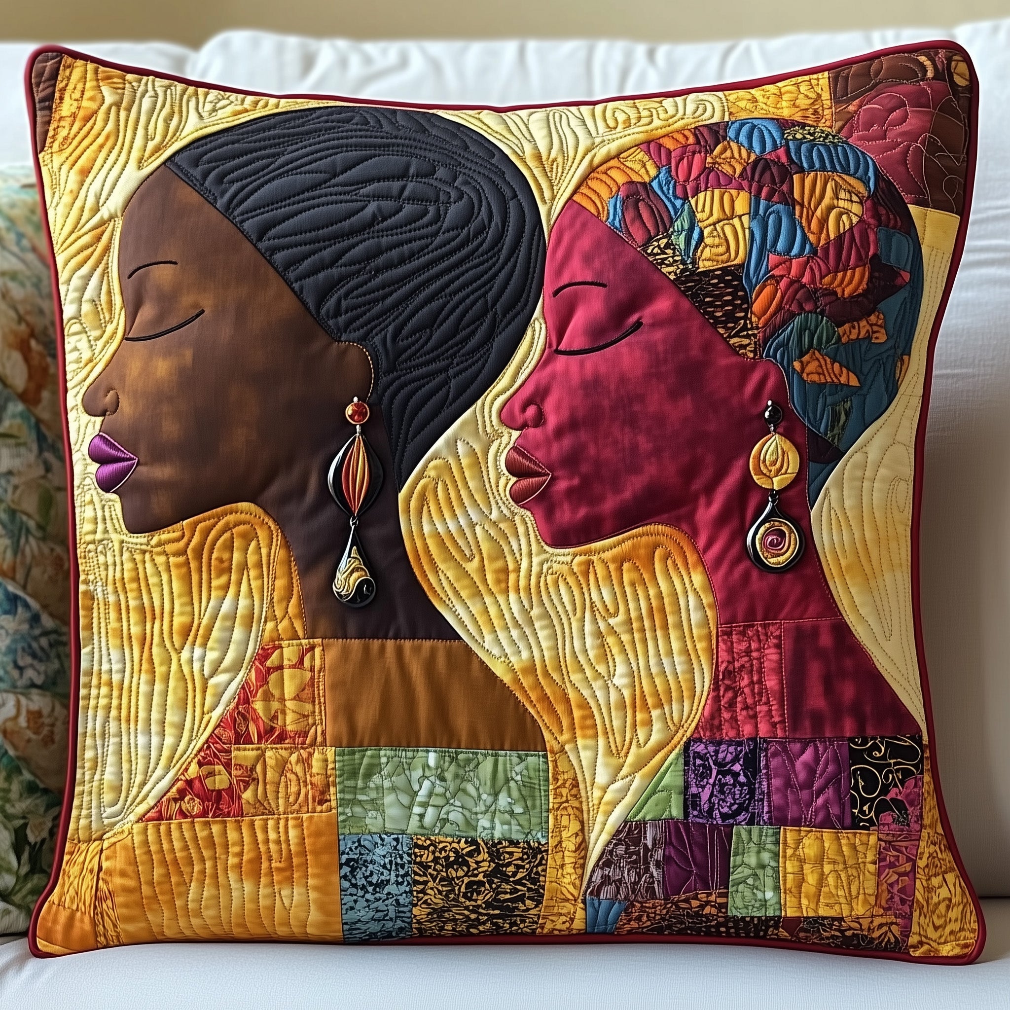 Proud Heritage Quilted Pillow Case Decorative Pillow Cover MerchBlack History Month Gifts Melanin
