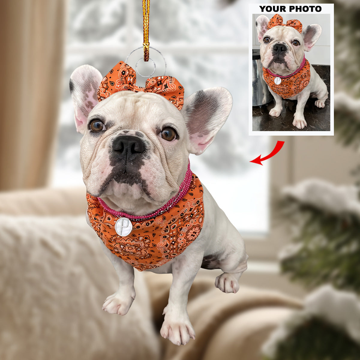 Proud Moment Personalized Photo Mica Ornament Gift For Dog Lovers Pet Lovers Dog Mom