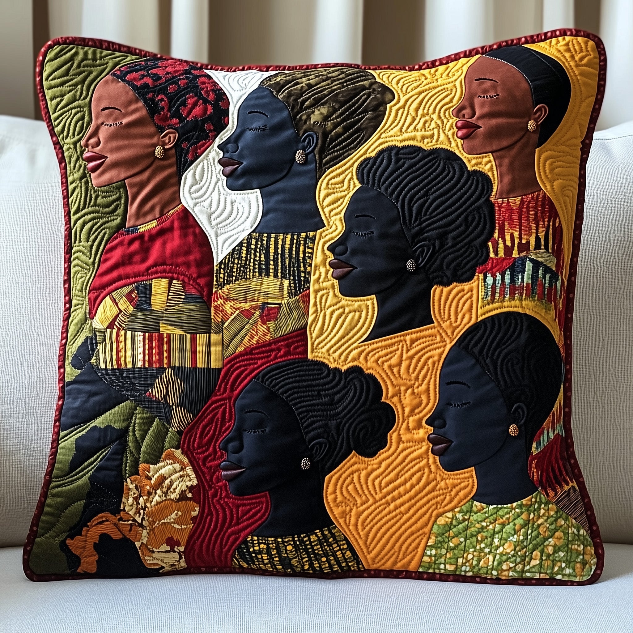 Proud Root Quilted Pillow Case Decorative Pillow Cover MerchMelanin African American Gifts Stuff